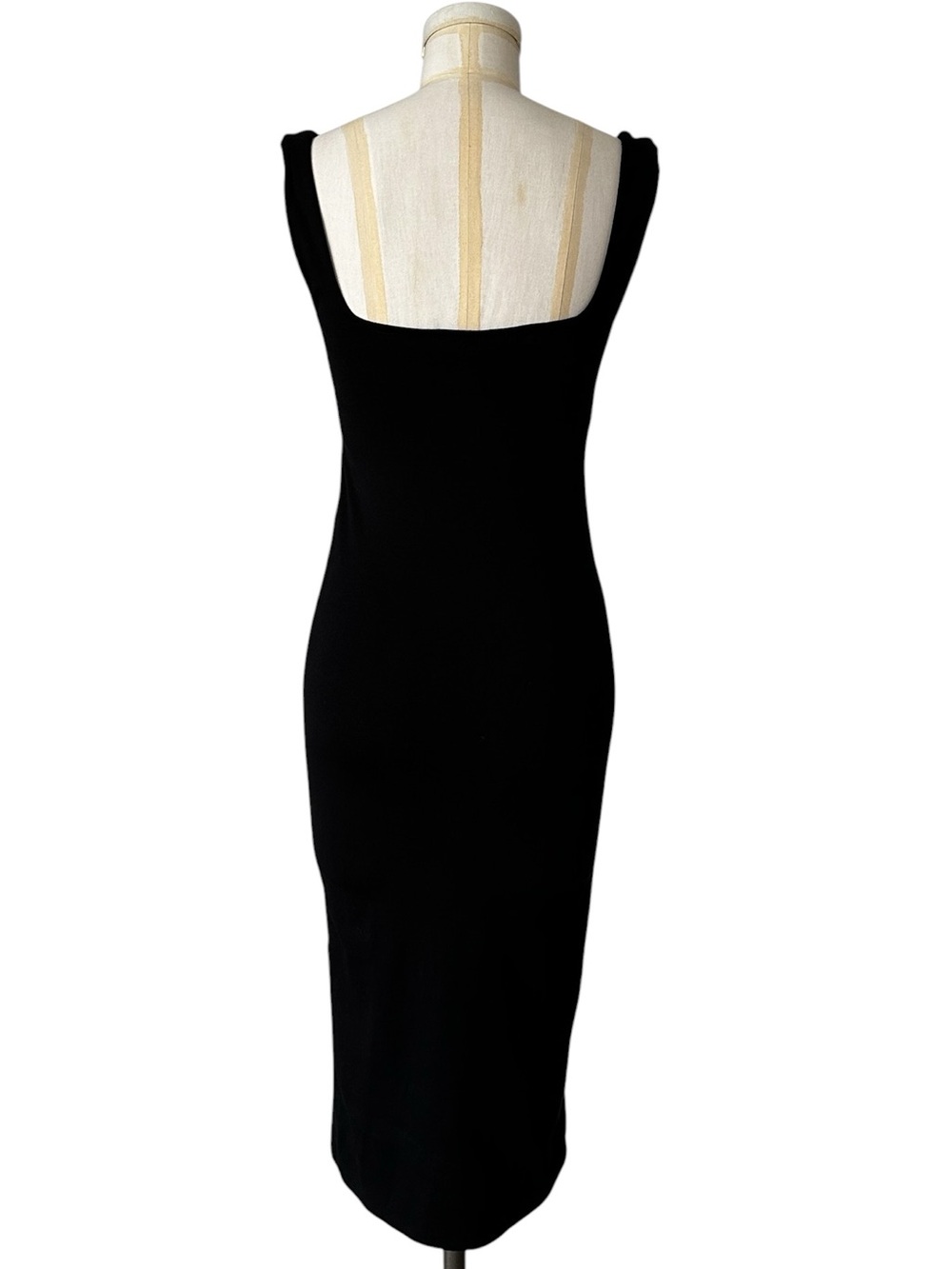 Zara Black Sleeveless Midi Bodycon Dress - Picture 3 of 8